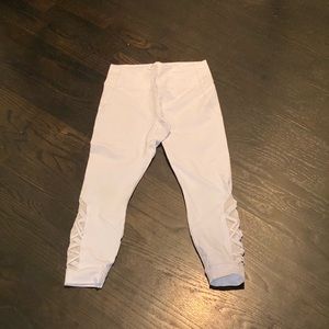 Fabletics size 8 white workout leggings worn once